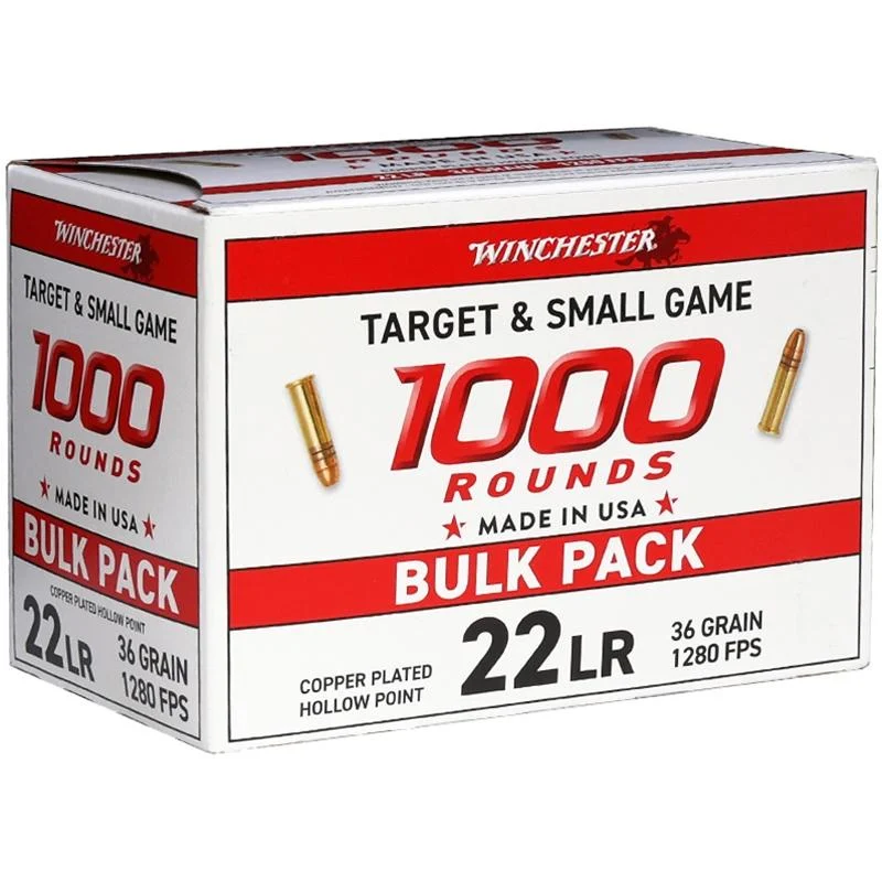 Winchester Target & Small Game Rimfire Ammunition .22 LR 36gr PHP 1280 fps 1000/ct | Elite Firearms