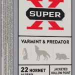 Winchester Ammo X22H2 Super X  22Hornet 46gr Jacketed Hollow Point 50 Per Box/10 Case