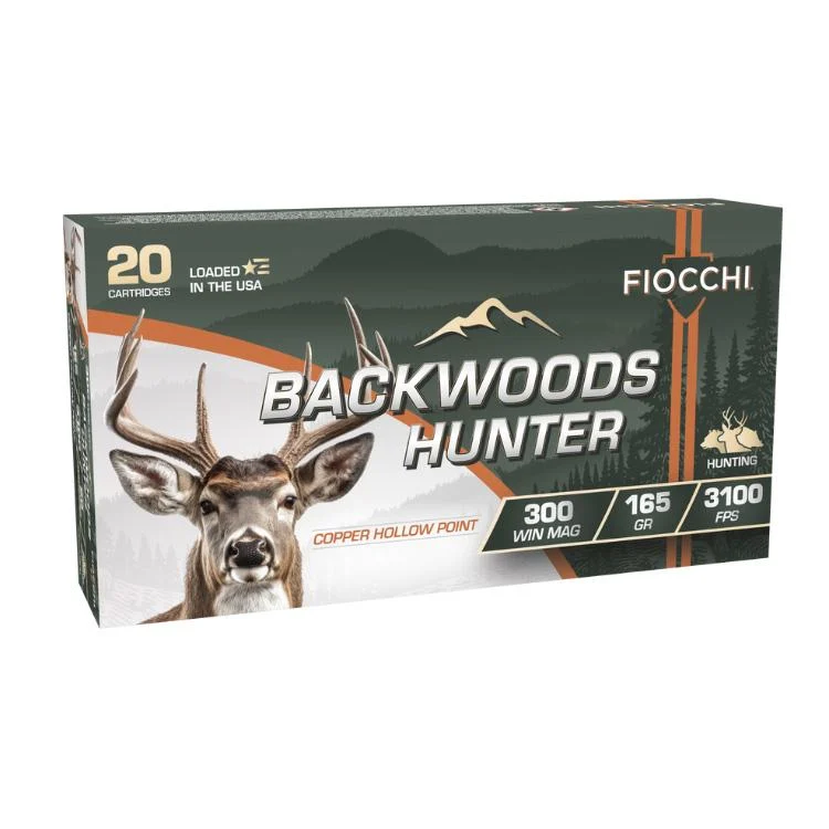 Fiocchi Backwoods Hunter Rifle Hunter .300 Win Mag 165gr CHP 3100 fps 20/ct | Elite Firearms