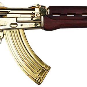 Zastava Arms Usa ZP92762SRGL ZPAP 92 7.62x39mm 30+1 10" 24K Gold Plated/ Cold HammerForged/ Chrome Lined Barrel, Steel 24K Gold Plated Receiver, Serbian Red Wood Grips