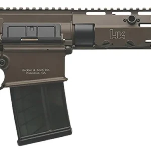 HK 81001205 MR762 A4 7.62x51mm 20+1 16.50" Black Threaded Barrel, Patriot Brown Picatinny Rail Receiver, M-LOK Handguard, 6 Position Black Synthetic Stock, Black Finger Grooved Grip, Ambidextrous