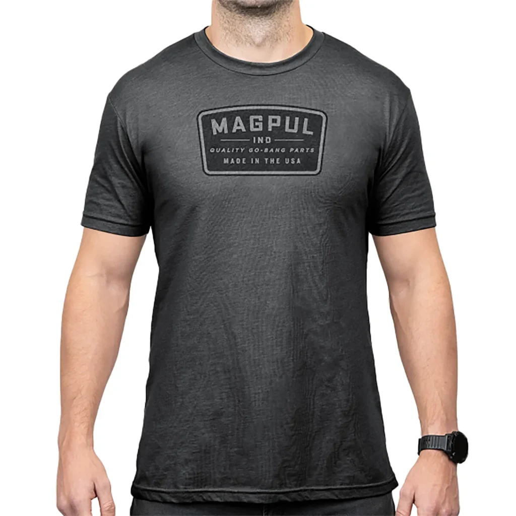Magpul MAG1526-010-L Go Bang Parts  Charcoal Gray Cotton/Polyester Short Sleeve Large