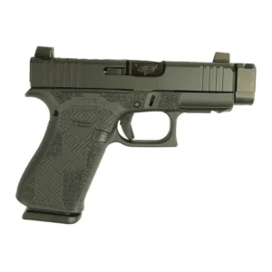 Glock 43X MOS Black Cerakote Custom Stipple Handgun 9mm Luger 10rd Magazines(2) 3.4" Barrel Accessory Rail USA Made Suppressor High Sights | Elite Firearms