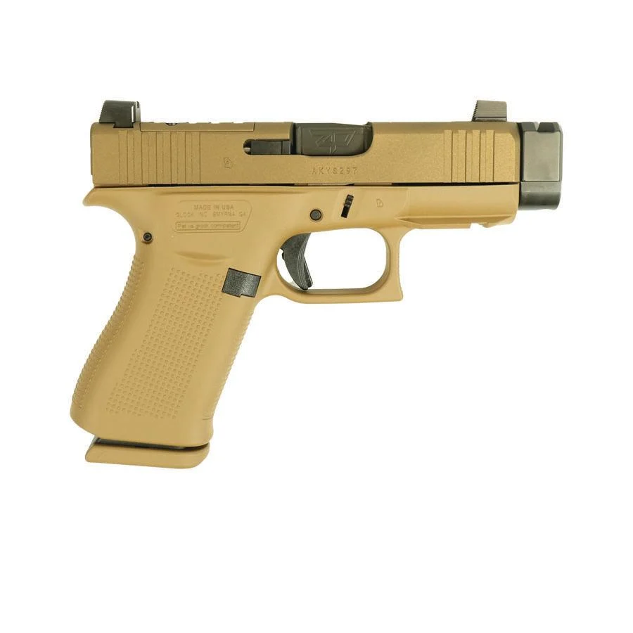 Glock 43X MOS FDE Handgun 9mm Luger 10rd Magazines(2) 3.4" Barrel Compensator Accessory Rail USA Made Suppressor Height Sights | Elite Firearms