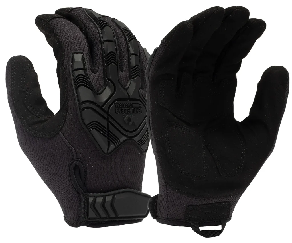 Pyramex VGTG40BXL Impact Operator Heavy-Duty Black Synthetic Leather XL Hook & Loop | Elite Firearms