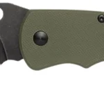 Browning 3220506 Hidden Hollow  EDC Large 3" Folding Drop Point Plain Black Oxide Stonewashed D2 Steel Blade, OD Green G10 Handle | Elite Firearms