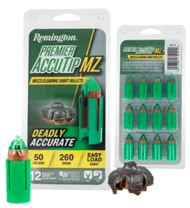 Remington Ammunition R20179 Premier AccuTip  50Cal 260gr Sabot Slug 12 Per Box/12 Case | Elite Firearms