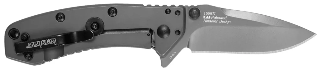 Kershaw 1555TIX Cryo 2.75" Folding Drop Point Plain Gray TiN 8Cr13MoV SS Blade Gray PVD Stainless Steel Handle Clamshell Packaging | Elite Firearms