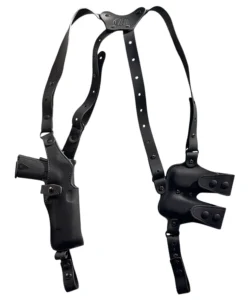 1791 Gunleather NSS2.1SBLVR Optic Ready Shoulder Vertical Black Fits Glock 17 Right Hand | Elite Firearms