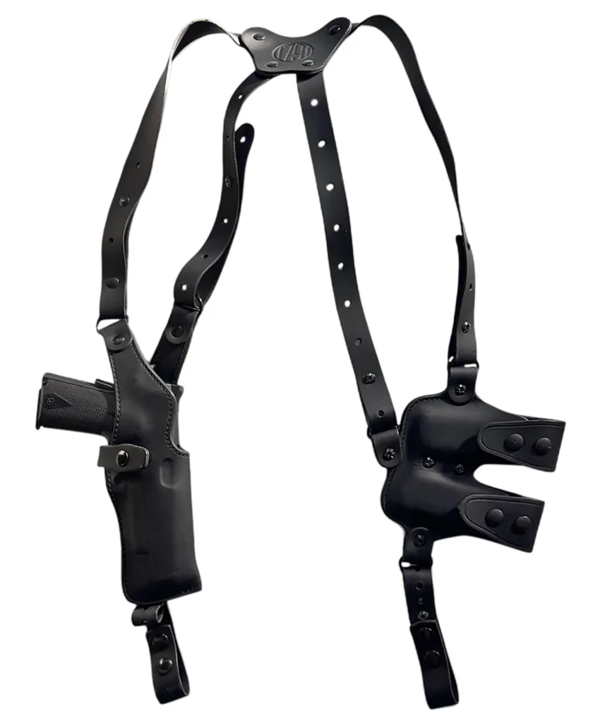 1791 Gunleather NSS2.1SBLVR Optic Ready Shoulder Vertical Black Fits Glock 17 Right Hand | Elite Firearms