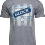 Glock AP96208 Blue Line Tee  Gray Ringspun Cotton/Polyester Short Sleeve XL | Elite Firearms