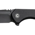 Civivi Knives C23036-1 ExOne  2.94" Folding Reverse Tanto Plain Black Stonewashed Nitro-V Steel Blade, Black Textured G10 Handle | Elite Firearms