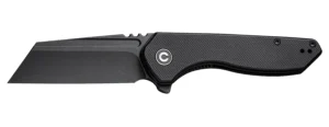 Civivi Knives C23036-1 ExOne  2.94" Folding Reverse Tanto Plain Black Stonewashed Nitro-V Steel Blade, Black Textured G10 Handle | Elite Firearms