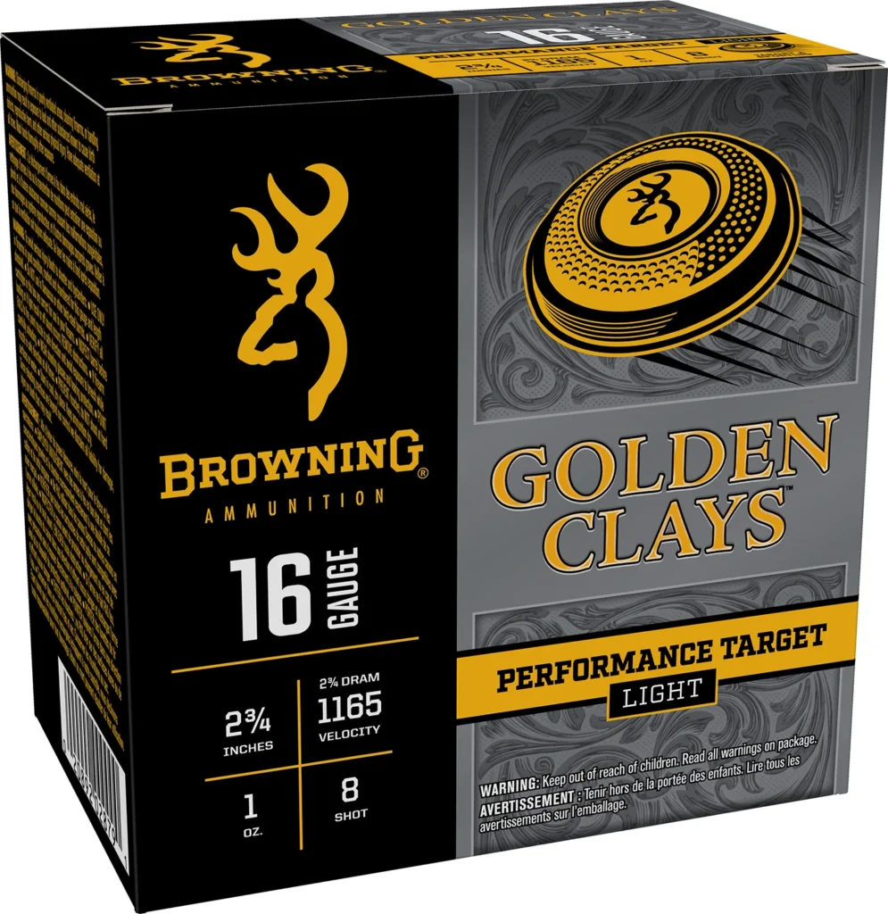 Browning Ammo BGC168 Golden Clays 16Gauge 2.75" 1oz 8Shot 25 Per Box/10 Case | Elite Firearms