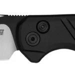 Kershaw 7305 Launch 23 Automatic 3.30" Folding Trailing Point Plain Black Cerakote/Satin CPM 154 SS Blade, Black Anodized Aluminum Handle | Elite Firearms