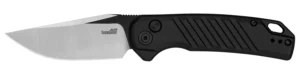 Kershaw 7305 Launch 23 Automatic 3.30" Folding Trailing Point Plain Black Cerakote/Satin CPM 154 SS Blade, Black Anodized Aluminum Handle | Elite Firearms