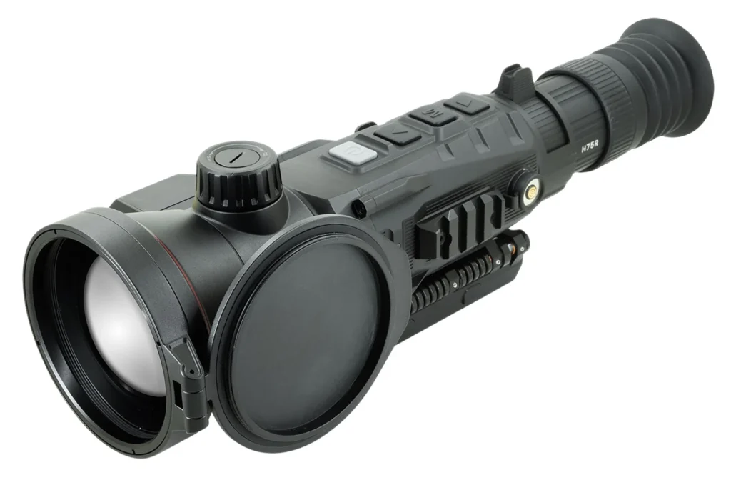 iRay USA RICO2H75R RIco 2 H75R LRF Thermal Weapon Sight Black 4x75mm Multi- 1 DIY/1 Dynamic/6 Static Reticle, 640x512, 12 Microns, 60 Hz Resolution, Zoom Digital 8x
