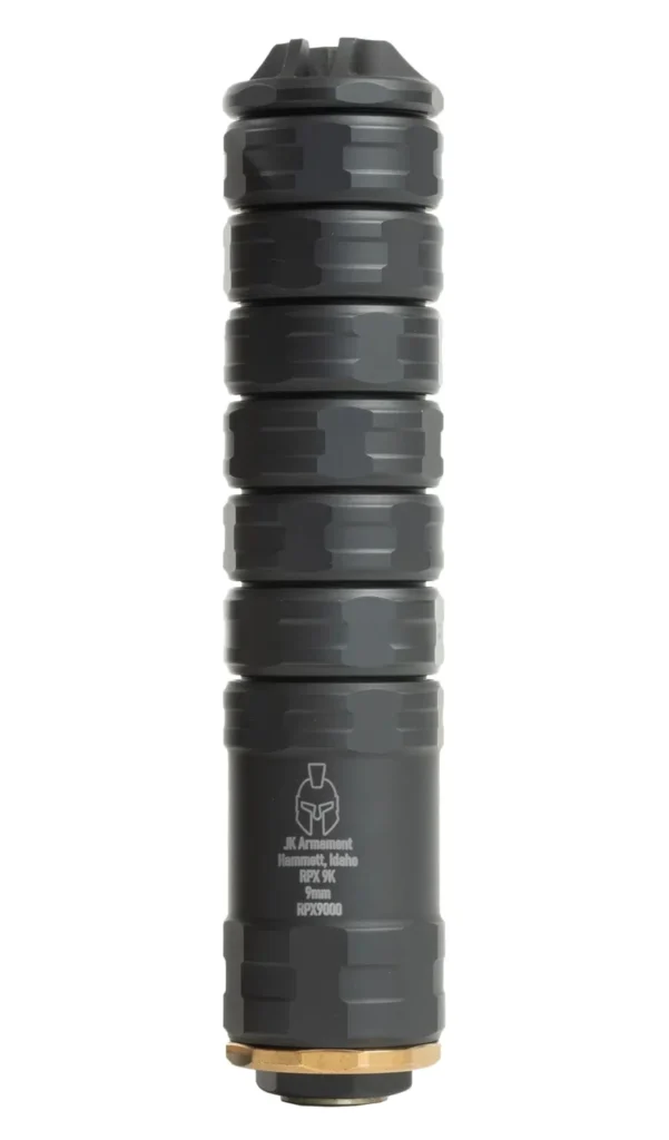 Jk Armament JK155RPX9K RPX 155 9mm 1.55" Black Aluminum/Titanium 1/2"x28 | Elite Firearms