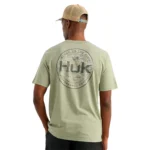Huk Marlin Circle Short Sleeve Pocket Shirt Seagrass S | Elite Firearms