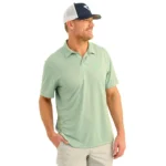 Huk Icon Polo Short Sleeve Shirt Fog Green 2XL | Elite Firearms