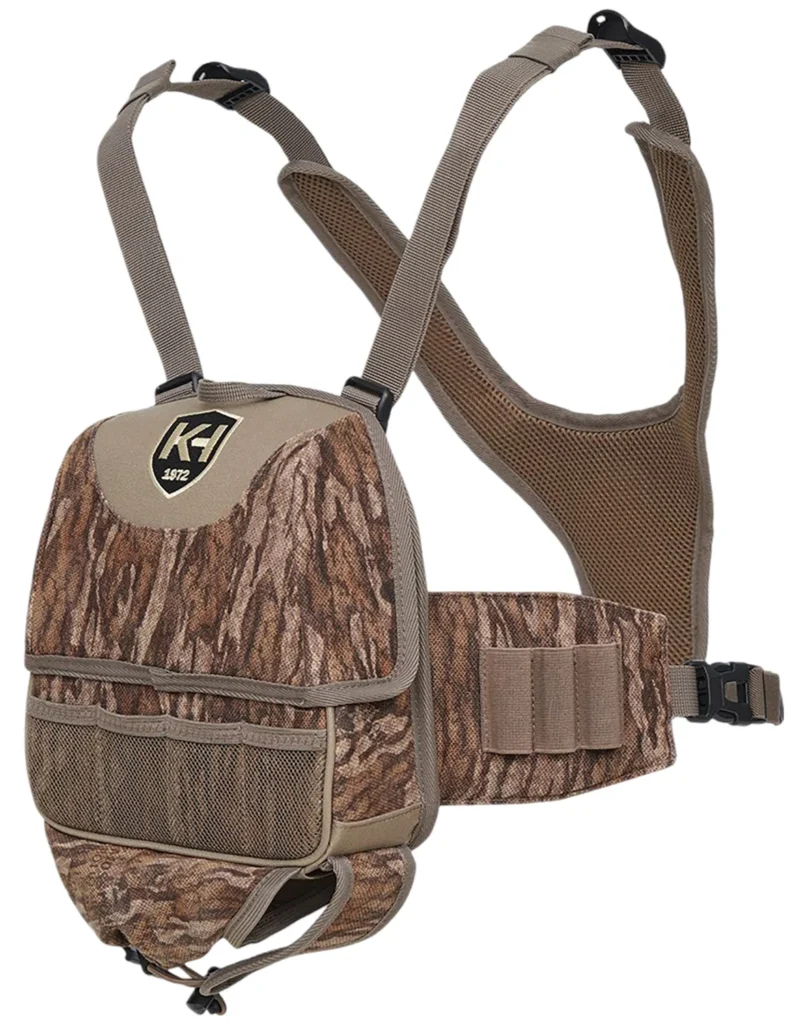 Knight & Hale KHT0103 Run N Gun Turkey Vest Chest Mossy Oak Bottomland | Elite Firearms