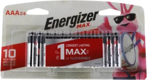 Energizer E92BP24E4 AAA Max Black/Silver 1.5V Alkaline Qty (24) Single Pack | Elite Firearms