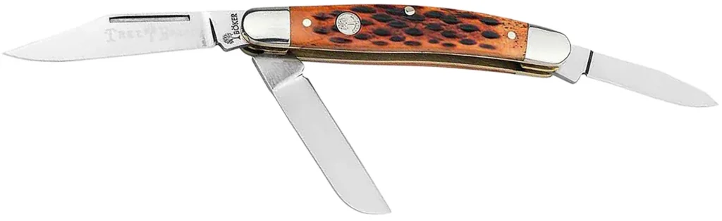 Boker 110852 Stockman Traditional Medium Clip Point/Sheepsfoot/Spey Plain D2 Steel Blade Brown Jigged Bone Handle | Elite Firearms