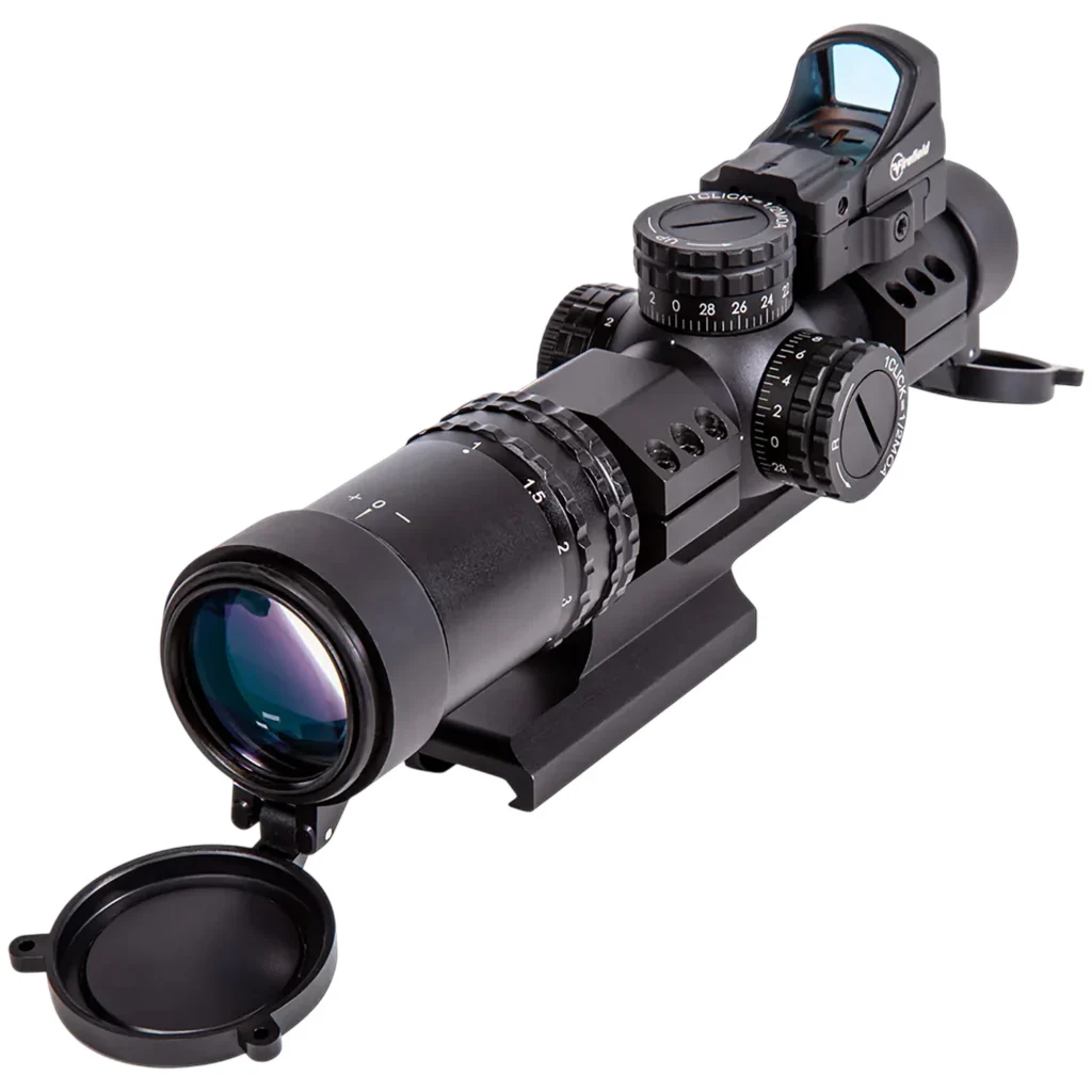 Firefield FF13071K RapidStrike Kit Matte Black 1-4x24mm, 30mm Tube 5 MOA Illuminated Black/Green/Red Circle Dot Reticle | Elite Firearms
