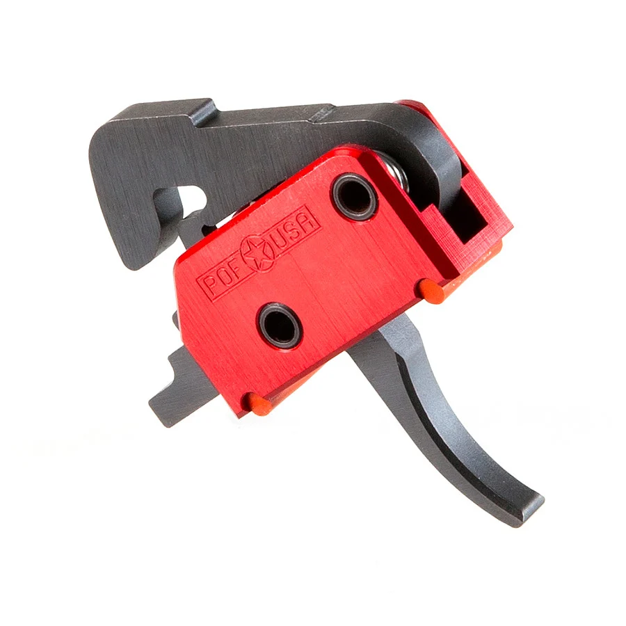 Patriot Ordnance Factory 00457 Drop-In Single-Stage Straight Trigger with 4.50 lbs Draw Weight & Black/Red Finish for AR-Platform | Elite Firearms