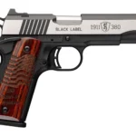Browning 051122492 1911 Black Label Medallion Pro 250 Full Size 380 ACP 10+1 4.25" Matte Stainless Barrel, Blackened w/Silver Polished Flats Stainless Steel Serrated Slide, Matte Black Polymer Frame w | Elite Firearms