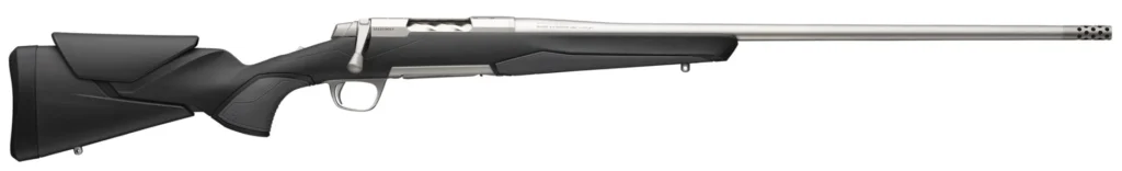Browning 036008294 X-Bolt 2 Hunter Full Size 6.5 PRC 3+1 24" Stainless Steel Threaded Barrel, Drilled & Tapped Stainless Steel Receiver, Adj Vari-Tech Black Composite Stock w/Adjustable Comb & LOP | Elite Firearms