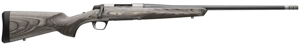 Browning 036092227 X-Bolt 2 Hunter Full Size 7mm Rem Mag 3+1 26" Matte Blued Threaded Sporter Barrel, Drilled & Tapped Stainless Steel Receiver, Fixed Gray Laminate Stock, Radial Muzzle Brake | Elite Firearms