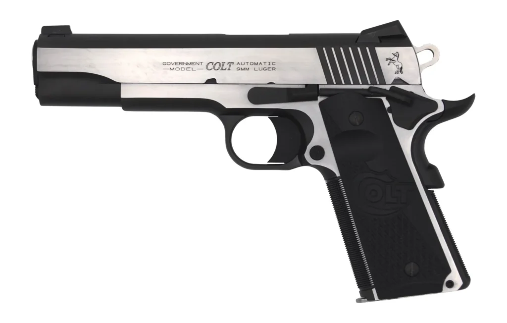 Colt Mfg O1072CEOR Combat Elite Government Full Size 9mm Luger 9+1 5" Stainless National Match Barrel Two-Tone Elite Stainless Steel Optic Ready/Serrated Slide & Frame w/Beavertail, Ambidextrous | Elite Firearms