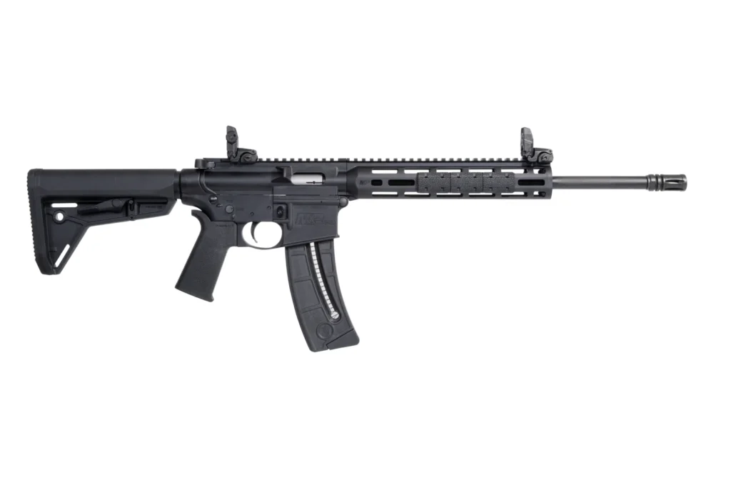 Smith & Wesson 10213 M&P15-22 Sport 22 LR Caliber with 25+1 Capacity, 16.50" Barrel, Matte Black Metal Finish & Adjustable Magpul MOE SL Black Stock Right Hand | Elite Firearms