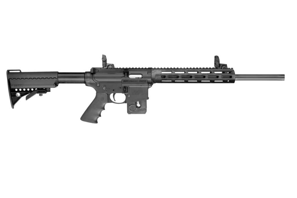 Smith & Wesson 11507 M&P15-22 Performance Center Sport *MA,MD,NJ Compliant 22 LR Caliber with 10+1 Capacity, 18" Barrel, Matte Black Metal Finish & Fixed Vltor Black Synthetic Stock Right Hand | Elite Firearms