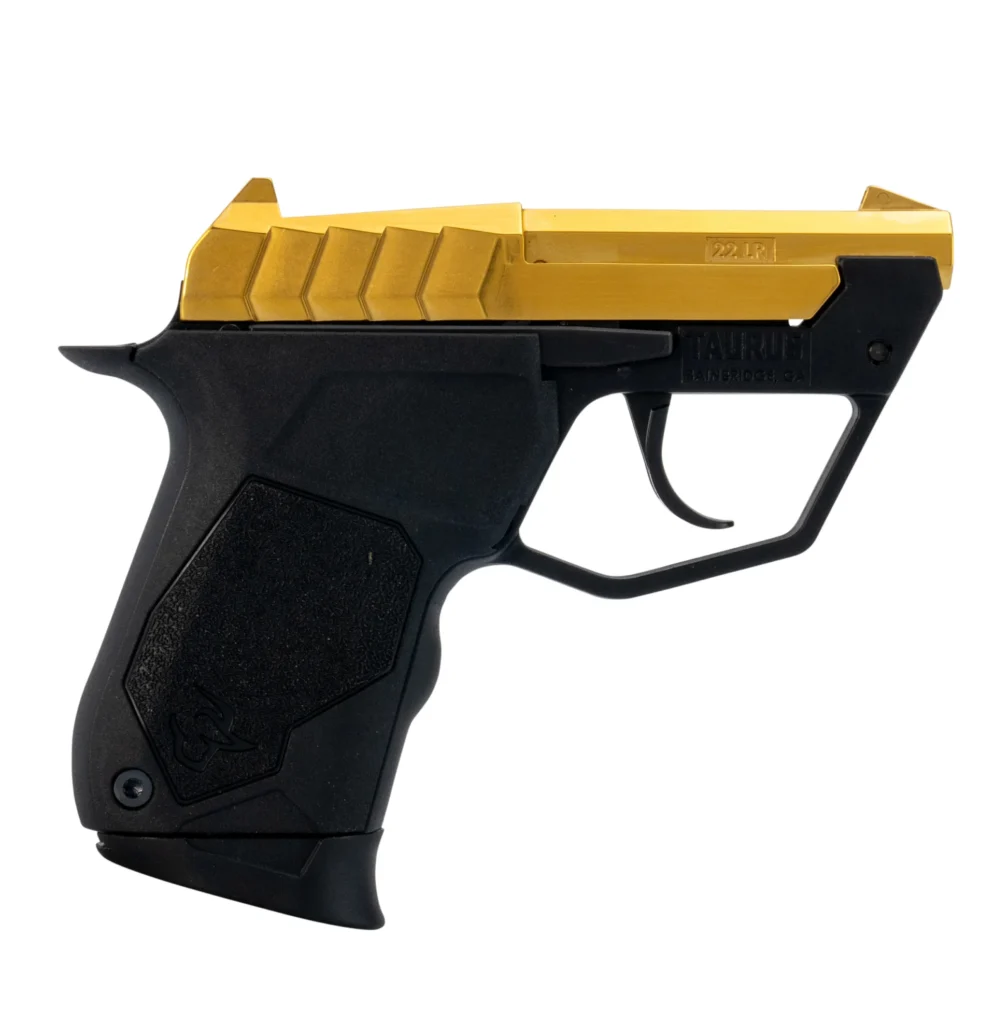 Taurus 22 TUC Handgun .22 LR 9rd Magazine 2.5" Barrel Black/Gold PVD | Elite Firearms