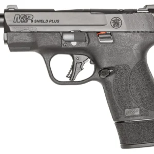 Smith & Wesson 14095 M&P9 Shield Plus Micro-Compact Frame 9mm 10+1 15+1 13+1 3.70" Black Armornite Stainless Steel Slide Black Polymer Frame Textured Grip