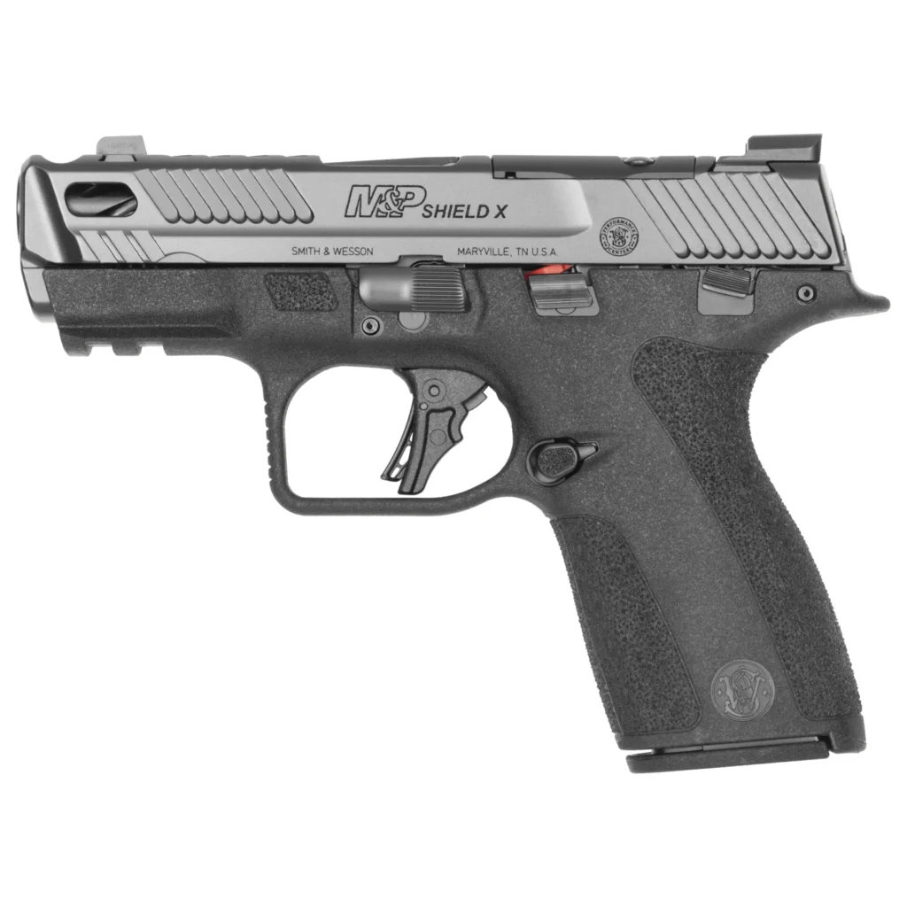 S&W PC M&P 9 Shield X Carry Comp Handgun 9mm Luger 10rd Magazines(2) 3.6" Comp Barrel Thumb Safety Black | Elite Firearms