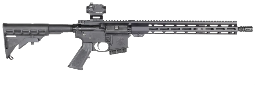 S&W M&P 15 Sport III Compliant Rifle Bundle 5.56mm 10rd Magazine(1) 16" Barrel M-LOK Handguard Black w/CTS-106 Red Dot A2 Flash | Elite Firearms