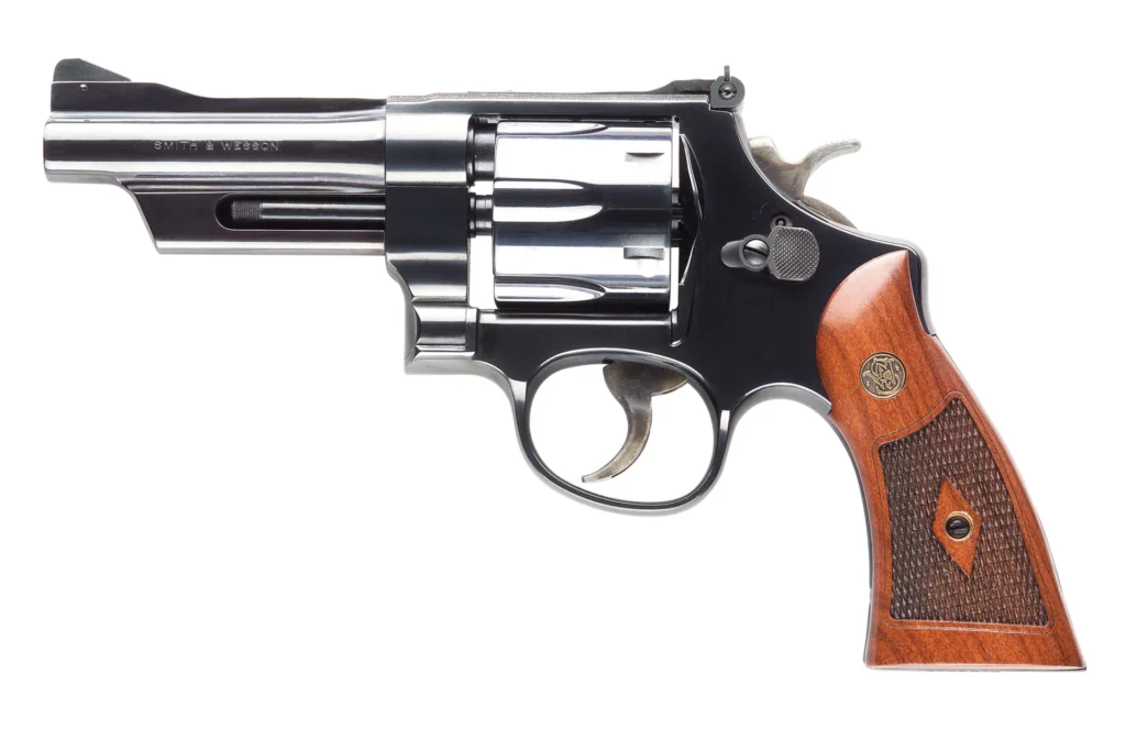 Smith & Wesson 150339 Model 27 Classic 357 Mag Or 38 S&W Spl +P Blued Carbon Steel 4" Barrel, 6rd  Cylinder & N-Frame, Checkered Square Butt Walnut Grip | Elite Firearms