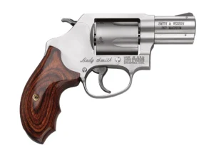 Smith & Wesson 162414 Model 60 Ladysmith 357 Mag or 38 S&W Spl +P 5 Shot 2.12" Stainless Steel Barrel/Cylinder, Satin Stainless Steel J-Frame, Ergonomic Wood Grip For Smaller Hands | Elite Firearms