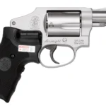 Smith & Wesson 150972 Model 642 Airweight 38 S&W Spl +P 5 Shot 1.88" Stainless Steel Barrel/Cylinder, Matte Silver Aluminum Alloy J-Frame, Includes Crimson Trace LG-305 Lasergrip, No Internal Lock | Elite Firearms