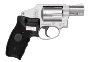 Smith & Wesson 150972 Model 642 Airweight 38 S&W Spl +P 5 Shot 1.88" Stainless Steel Barrel/Cylinder, Matte Silver Aluminum Alloy J-Frame, Includes Crimson Trace LG-305 Lasergrip, No Internal Lock | Elite Firearms