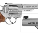Ruger 1755 GP100 Match Champion 357 Mag 4.20" Half-Lug Barrel 6rd Cylinder, Satin Stainless Steel Frame, Hogue Stippled Hardwood Grip, Transfer Bar Safety | Elite Firearms