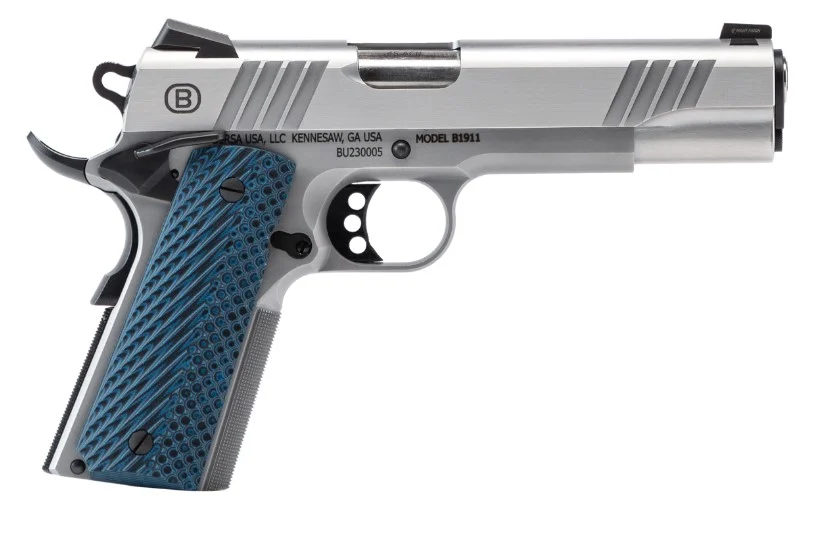 Bersa B19117050SMBL B1911 45 ACP 8+1 Stainless Steel Frame w/Beavertail | Elite Firearms