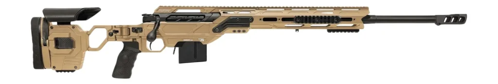 Cadex Inc CDXMCKRKN6524BR20I2B1N CDX-MC Kraken 6.5 Creedmoor 10+1 24" Black DLC Match Grade Threaded Barrel, Hybrid Tan Receiver w/Picatinny Rail, M-LOK Handguard, Hybrid Tan Adjustable Folding Buttst | Elite Firearms