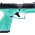 Taurus 1-GX2931C GX2  9mm 13+1 3.37" Matte Stainless Steel Barrel, Matte Black Serrated Stainless Steel Slide, Cyan Stainless Steel Frame w/Picatinny Rail, Polymer Grip | Elite Firearms