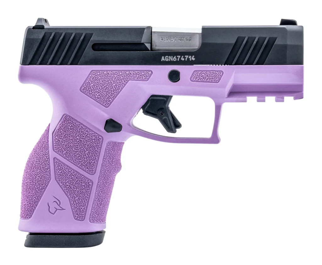 Taurus 1-GX2931LP-10 GX2 9mm 10+1 3.37" Matte Stainless Steel Barrel, Matte Black Serrated Stainless Steel Slide, Light Purple Polymer Frame w/Picatinny Rail, Polymer Grip | Elite Firearms