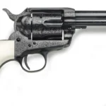 Taylors & Company 200056 1873 Cattleman Outlaw Legacy 45 Colt (LC) Caliber with 4.75" Barrel, 6rd Capacity Cylinder, Overall Blued Engraved Finish Steel & Ivory Synthetic Grip | Elite Firearms