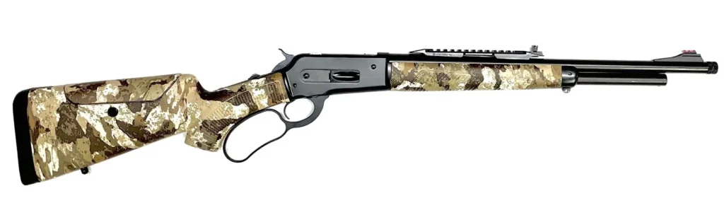 Taylors & Company 210317 1886 Journey 45-70 Gov 5+1 19" Threaded, Black Cerakote Barrel/Rec, Camo Furniture, Adj. Cheekrest Stock, Fiber Optic Sight with Optic Mount, Scope Mount | Elite Firearms